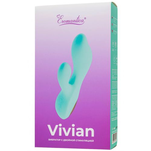 Перезаряжаемый вибратор с клиторальным стимулятором Eromantica Vivian