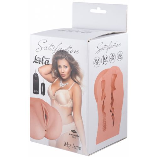 Реалистичный мастурбатор-вагина с вибрацией Satisfaction My Love