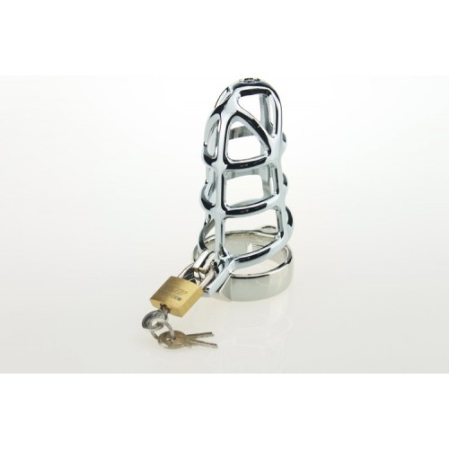 Мужской пояс верности из стали с диаметром запорного кольца 5 см