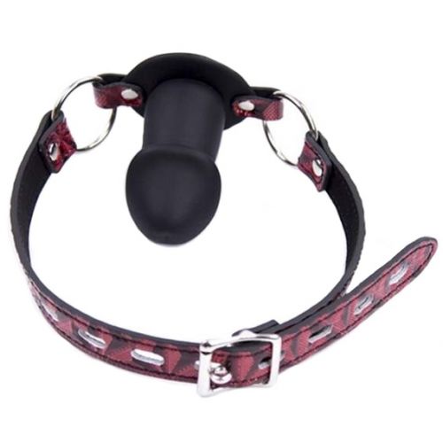 Кляп-фаллос на дизайнерском ремешке S