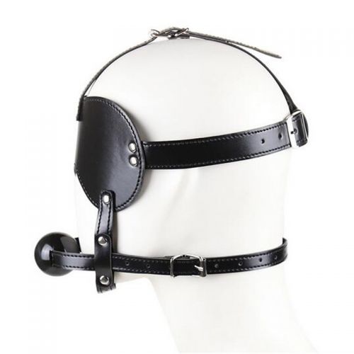 БДСМ маска на лицо с кляпом