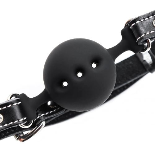 Черный силиконовый кляп-шар М