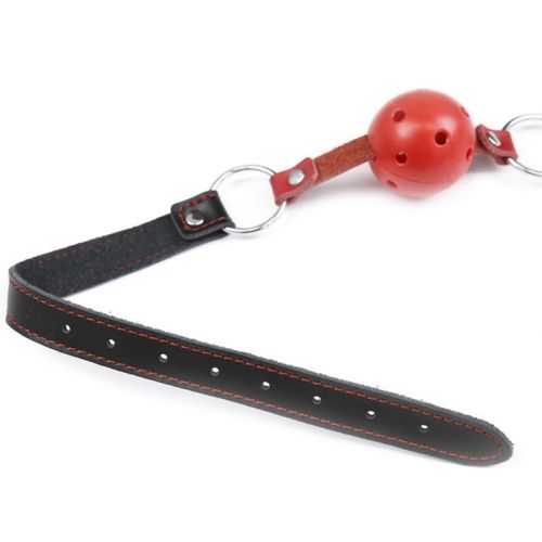 Красный дышащий кляп-шар 