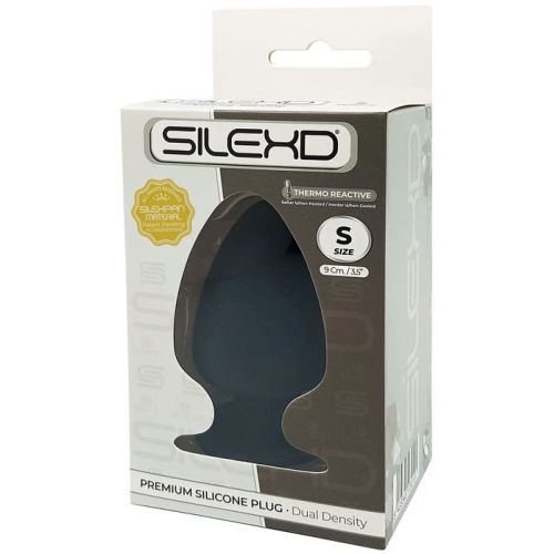 Анальная втулка с эффектом памяти SilexD Premium Silicone Plug S черная