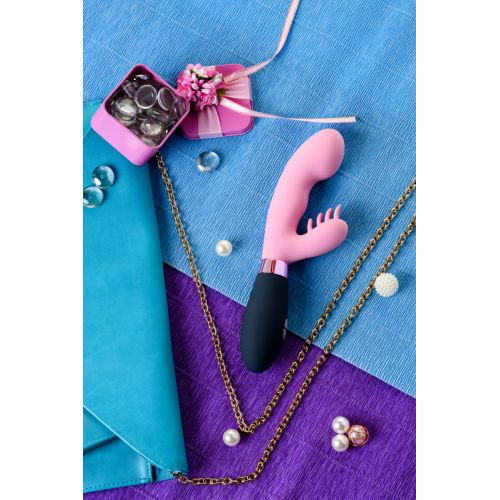 Мощный вибратор для G-точки с клиторальным отростком Ornella