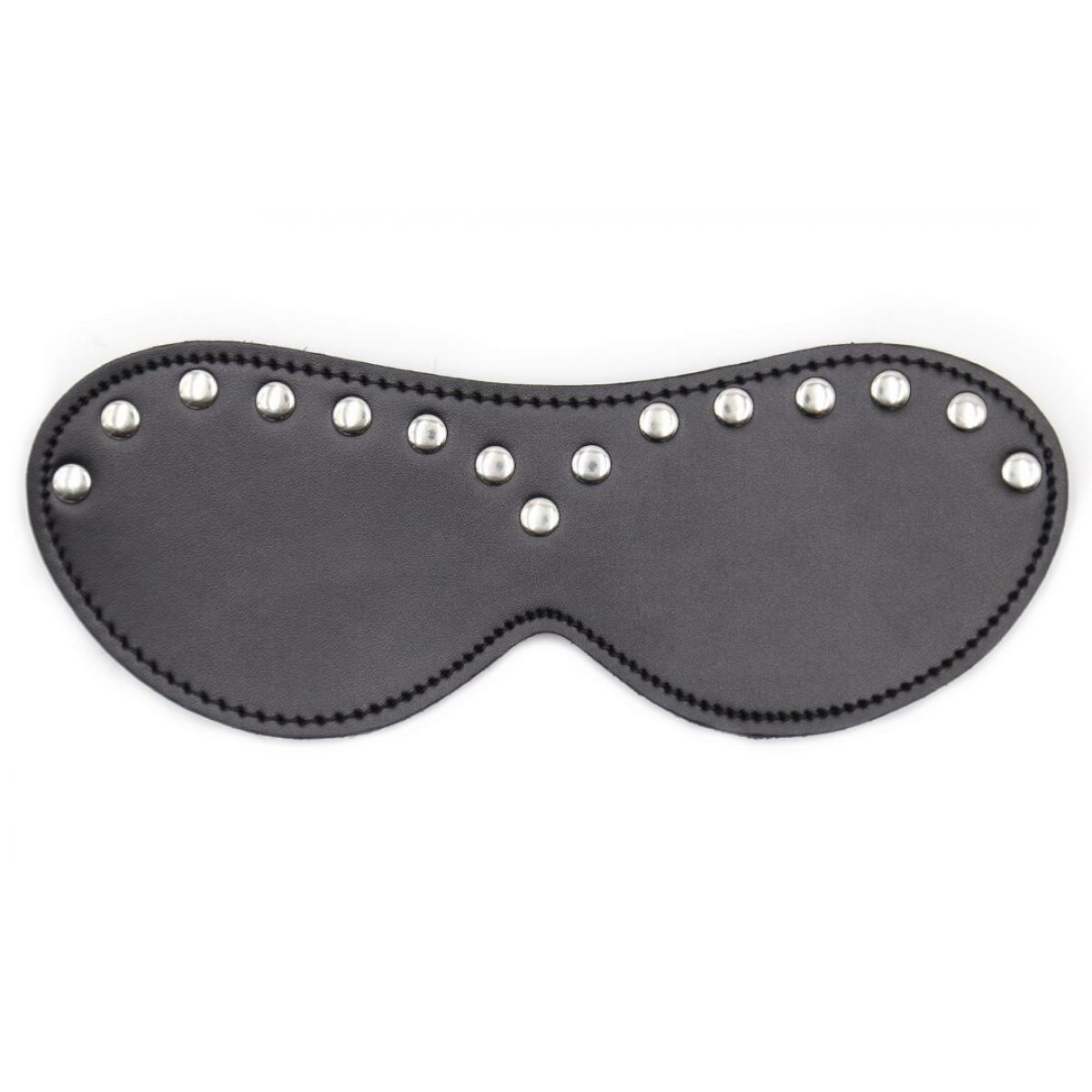 Чёрная БДСМ маска с металлическими заклепками