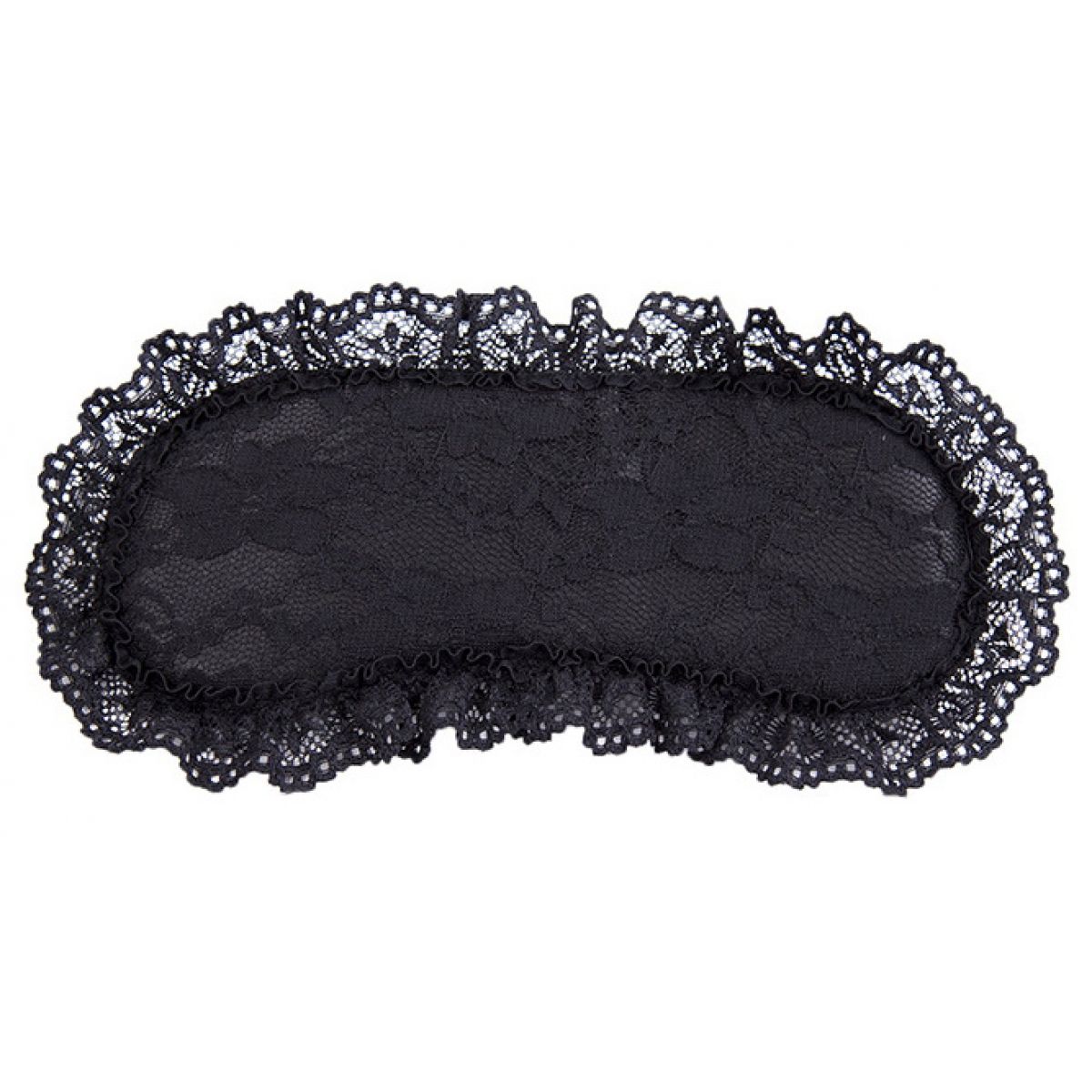 Черная маска для глаз с кружевом и лентами