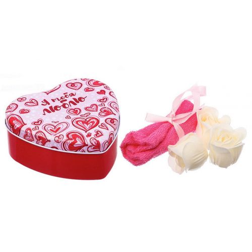 Набор из мыльных лепестков и полотенца Я тебя люблю