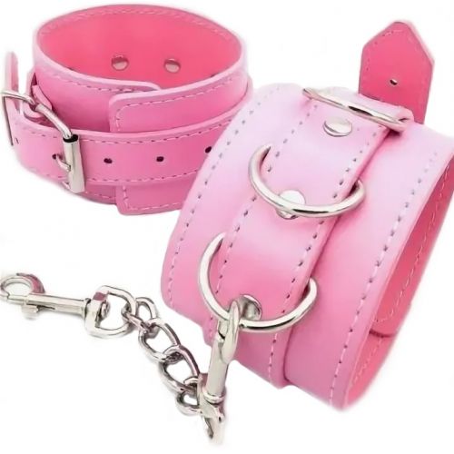 Классические розовые наручники 