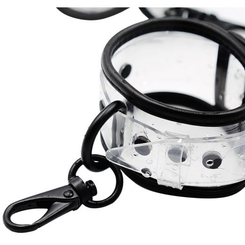 Прозрачные силиконовые наручники с карабинами