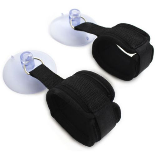 Черные фиксаторы для рук на присосках