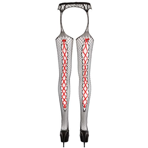 Черные колготки на шнуровке с открытыми бедрами S\M