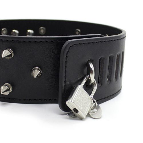 Широкий ошейник с шипами