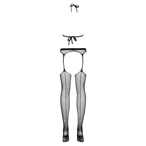 Минималистичный черный боди-комбинезон S/L