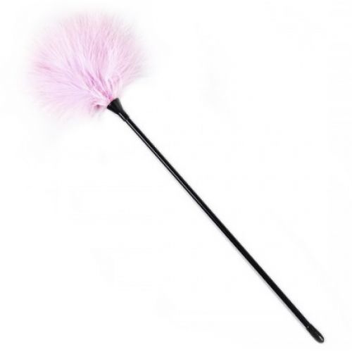 Нежно-розовый перьевой тиклер 40 см