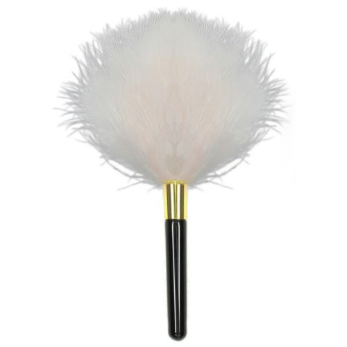 Белый перьевой тиклер 18 см