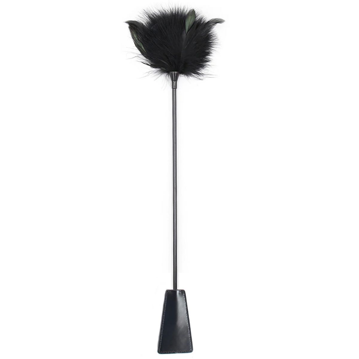 Черный стек-тиклер с перьями 49 см