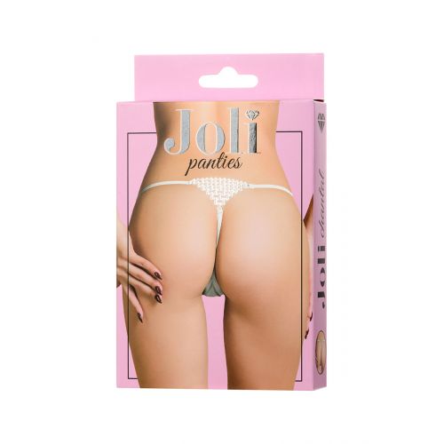 Трусики со стразами Joli Chantal белого цвета OS