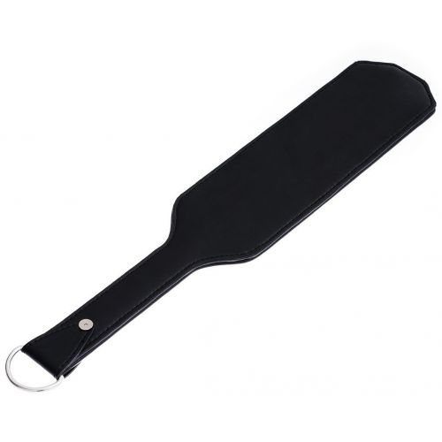 Черный БДСМ пэдл с металлическими шипами 39 см