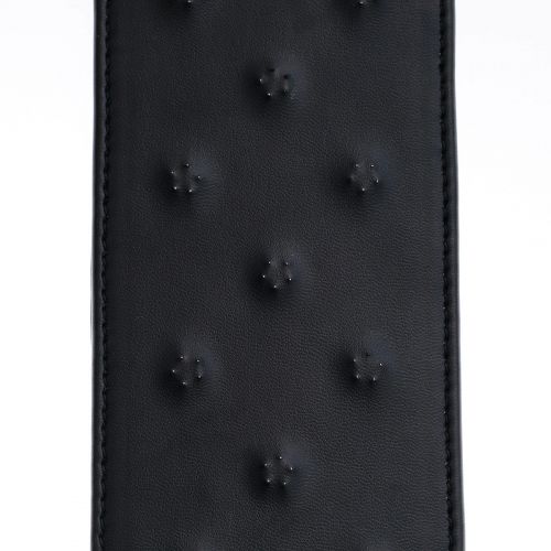 Черный БДСМ пэдл с металлическими шипами 39 см