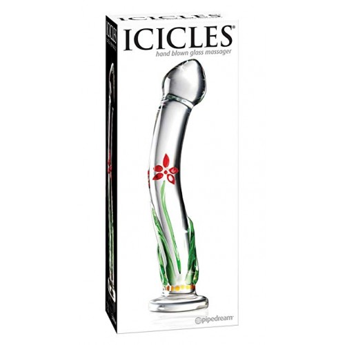 Стеклянный фаллоимитатор Icicles №21