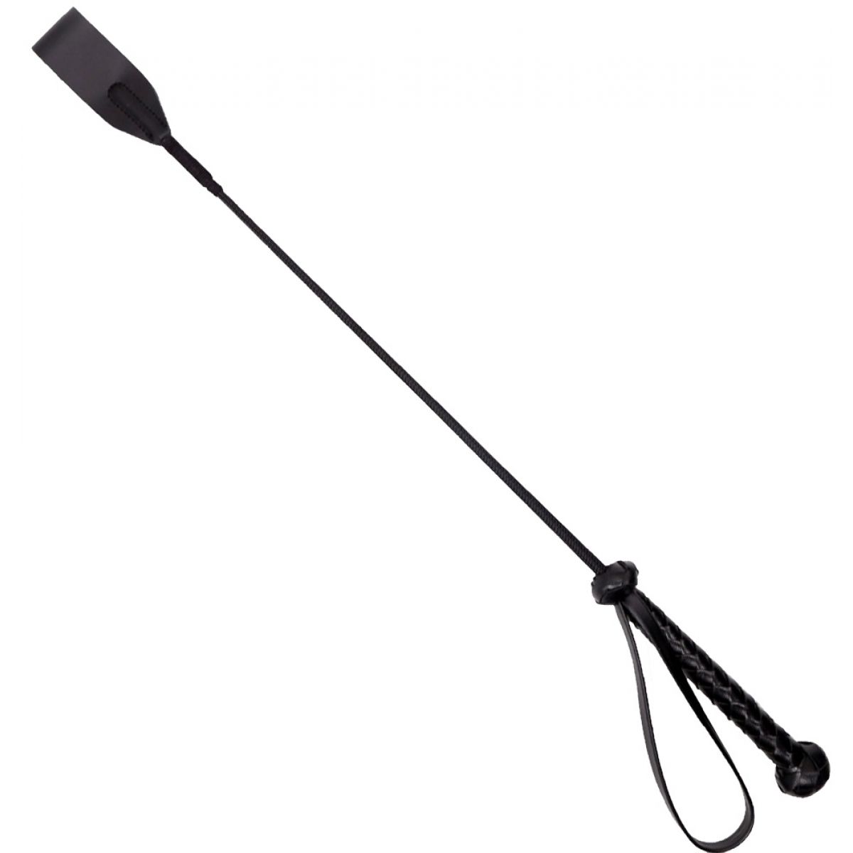 Черный стек из натуральной кожи 60 см