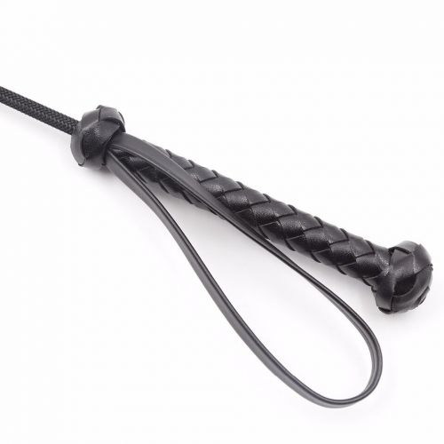 Черный стек из натуральной кожи 60 см