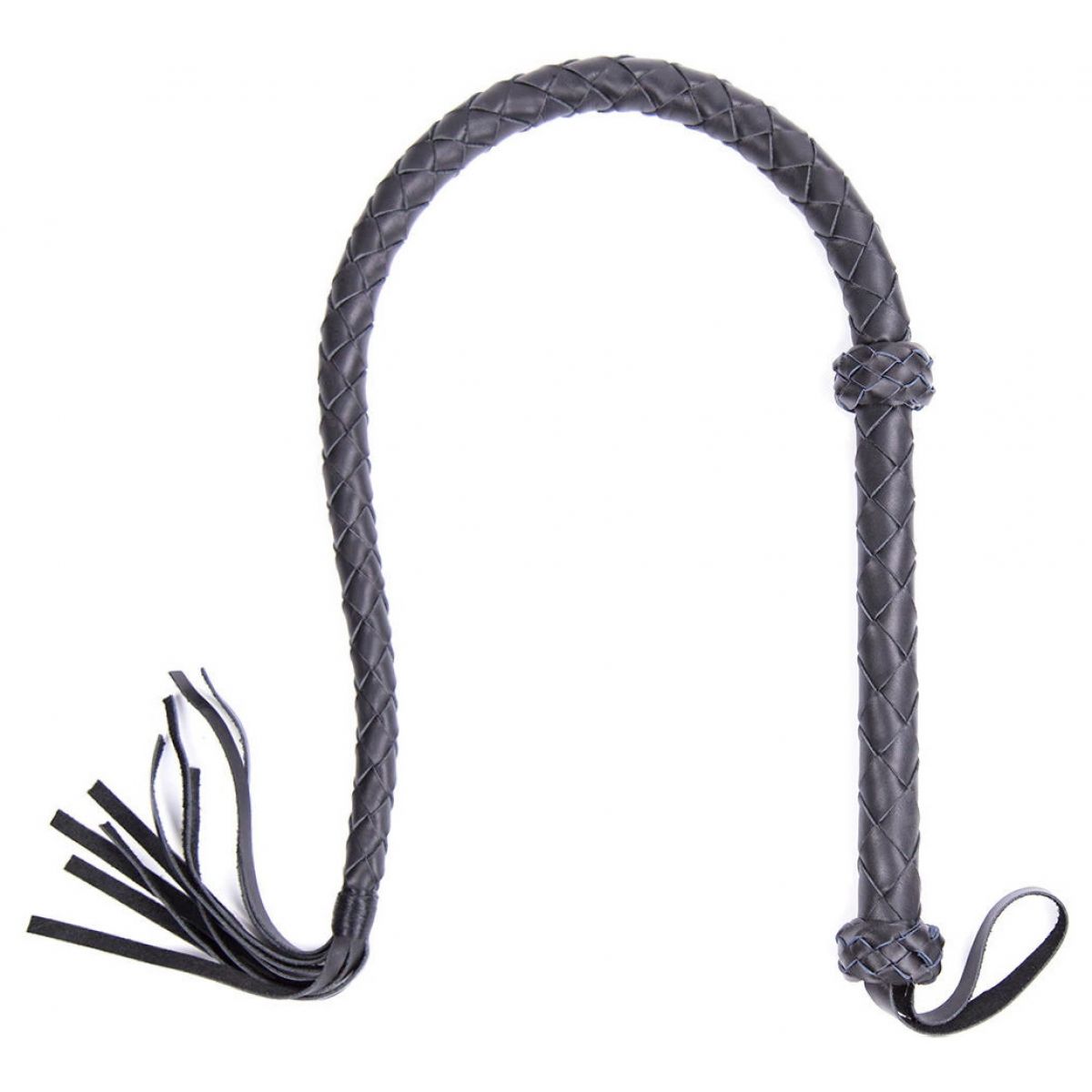 Черный кнут с хлыстами 121 см