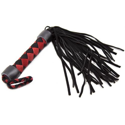 Черно-красная замшевая плеть 42 см