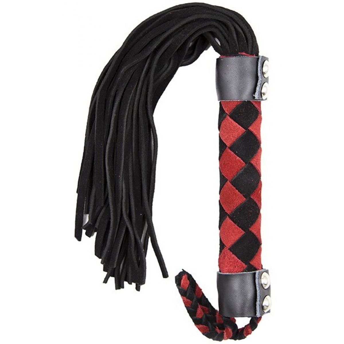 Черно-красная замшевая плеть 42 см