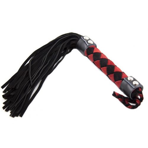 Черно-красная замшевая плеть 42 см