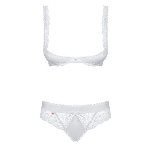 Белый комплект белья с кружевом Miamor S/M