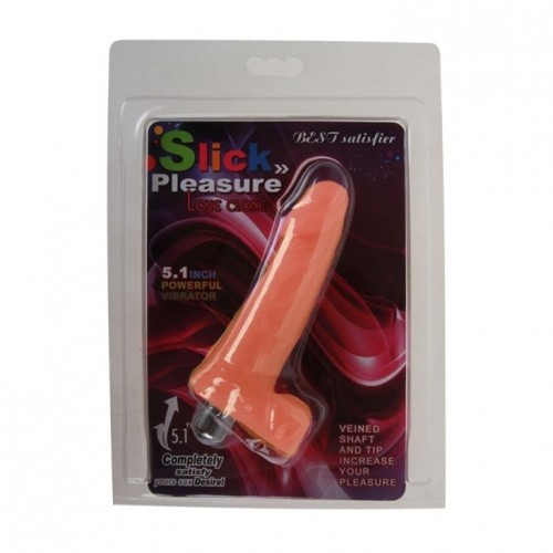 Анальный фаллос с мошонкой и с вибрацией