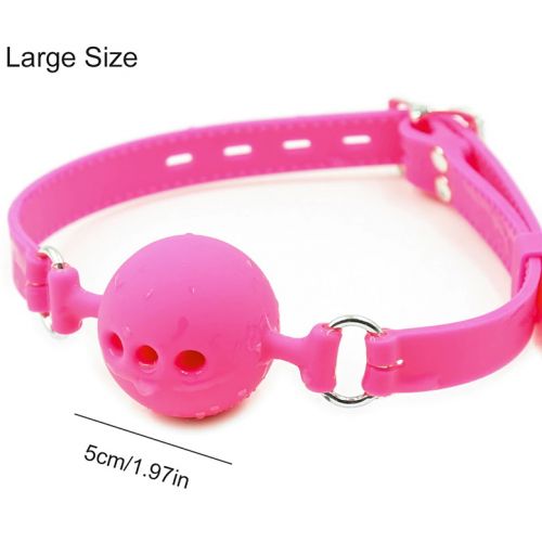 Дышащий кляп-шар из силикона Pink L