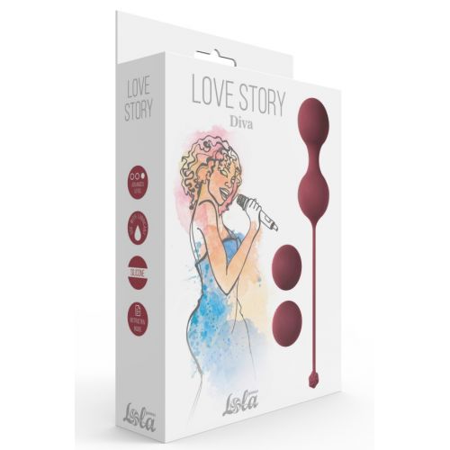 Набор вагинальных шариков Love Story Diva Wine Red