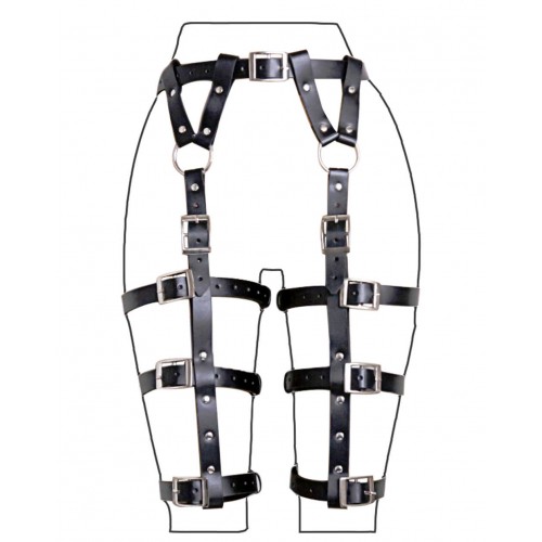 Черная сбруя для ног