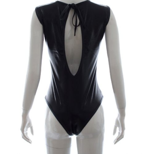 Сексуальное черное боди с открытой грудью