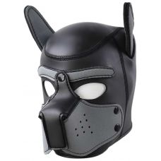 Фетиш-маска собаки Angry Dog L черно-серая