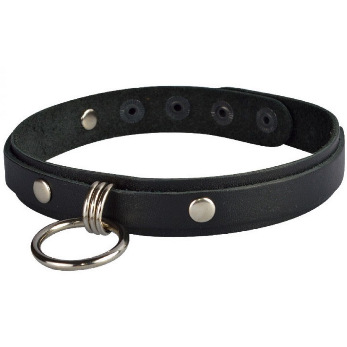 Кожаный чокер с металлическим кольцом Sitabella