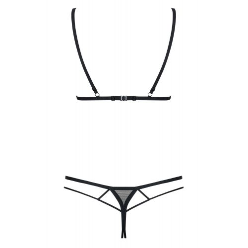 Сексуальное черное боди на бретелях с доступом L/XL