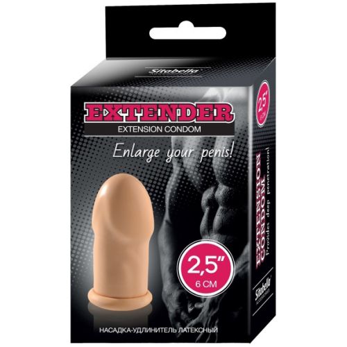 Удлиняющая насадка из латекса Extender + 6 см
