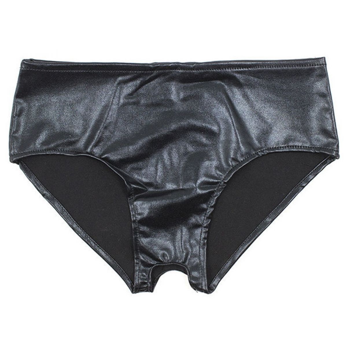 Черные блестящие трусики с доступом L