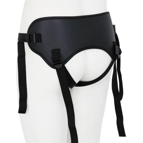 Черные текстильные трусики для страпона