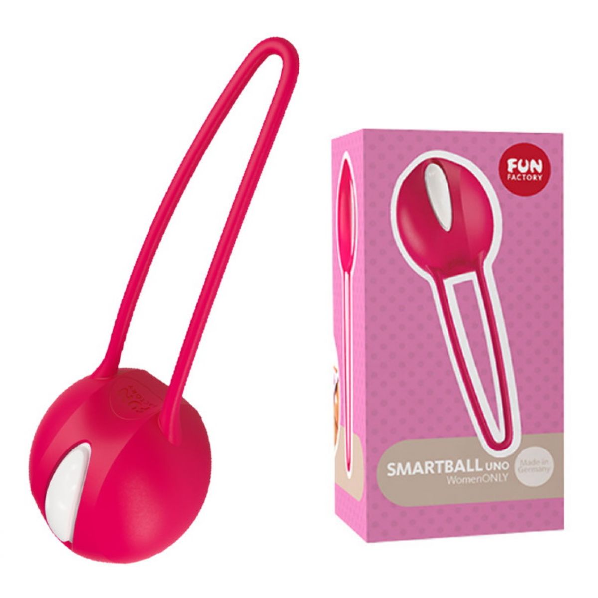 Шарик вагинальный Smartballs Uno красно-белый