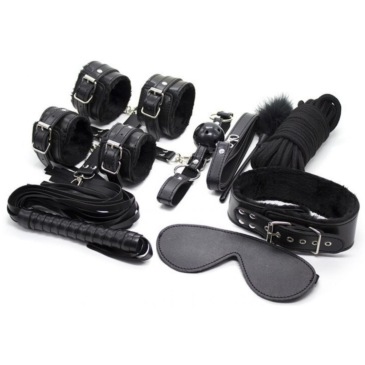 Черный БДСМ набор из 10 предметов