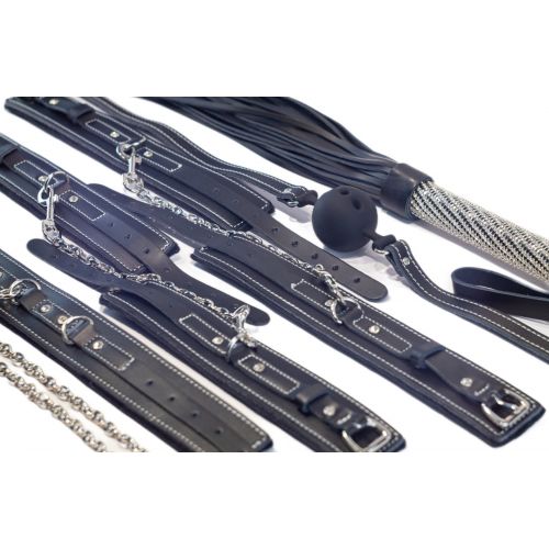 Кожаный БДСМ набор из 6 предметов