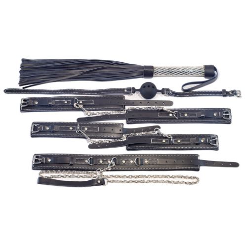 Кожаный БДСМ набор из 6 предметов