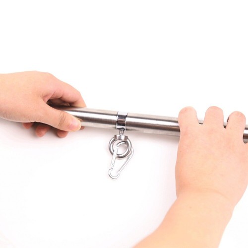 Металлическая БДСМ распорка с карабинами для крепления