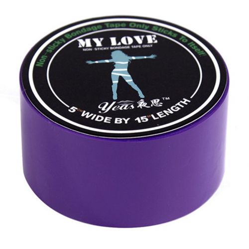 Фиолетовая бондажная лента My Love 15 м