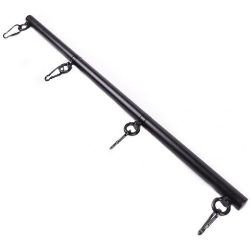 Черная БДСМ распорка с карабинами